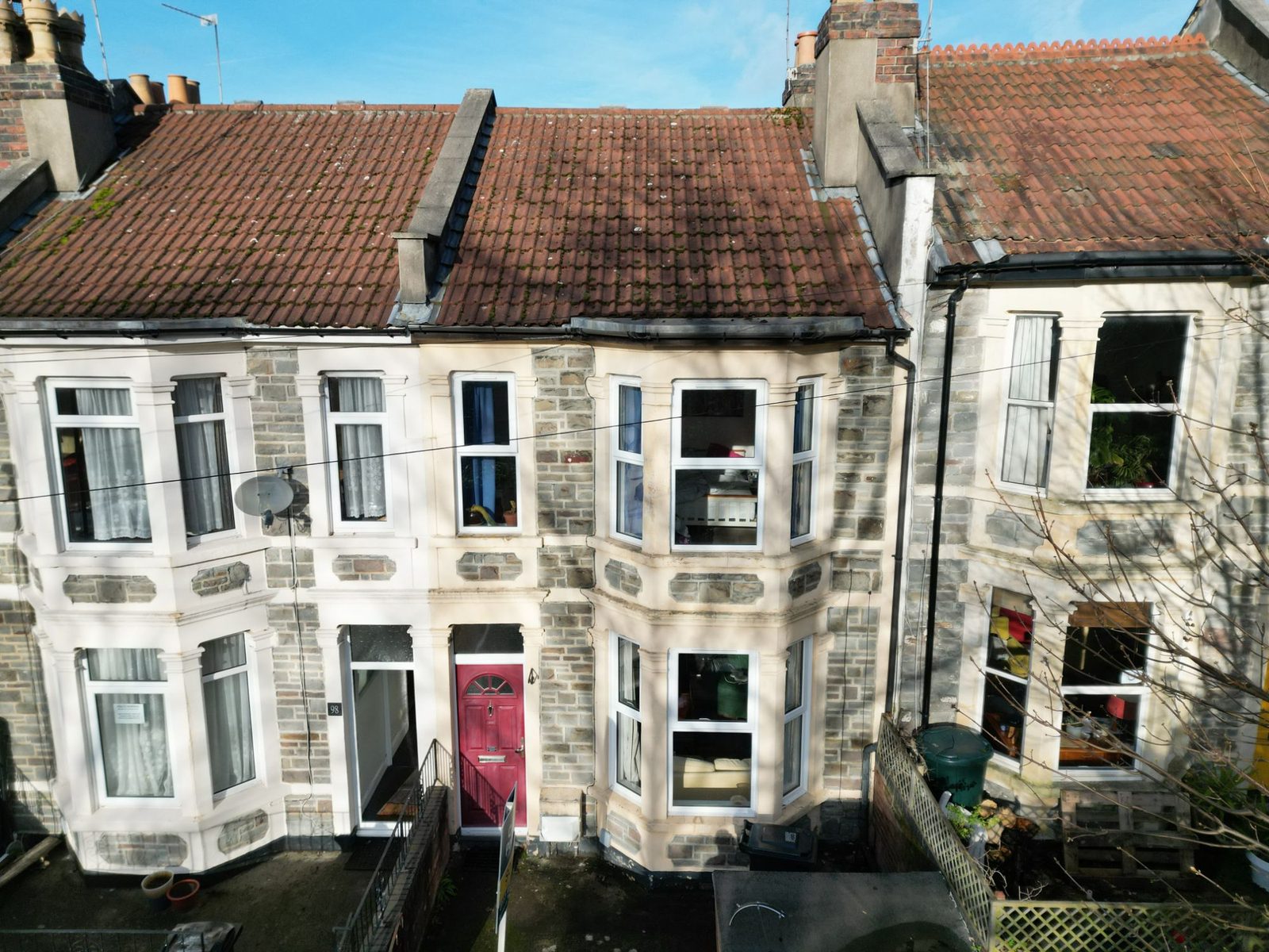 Front exterior of the Victorian mid-terrace renovation project in Bristol
